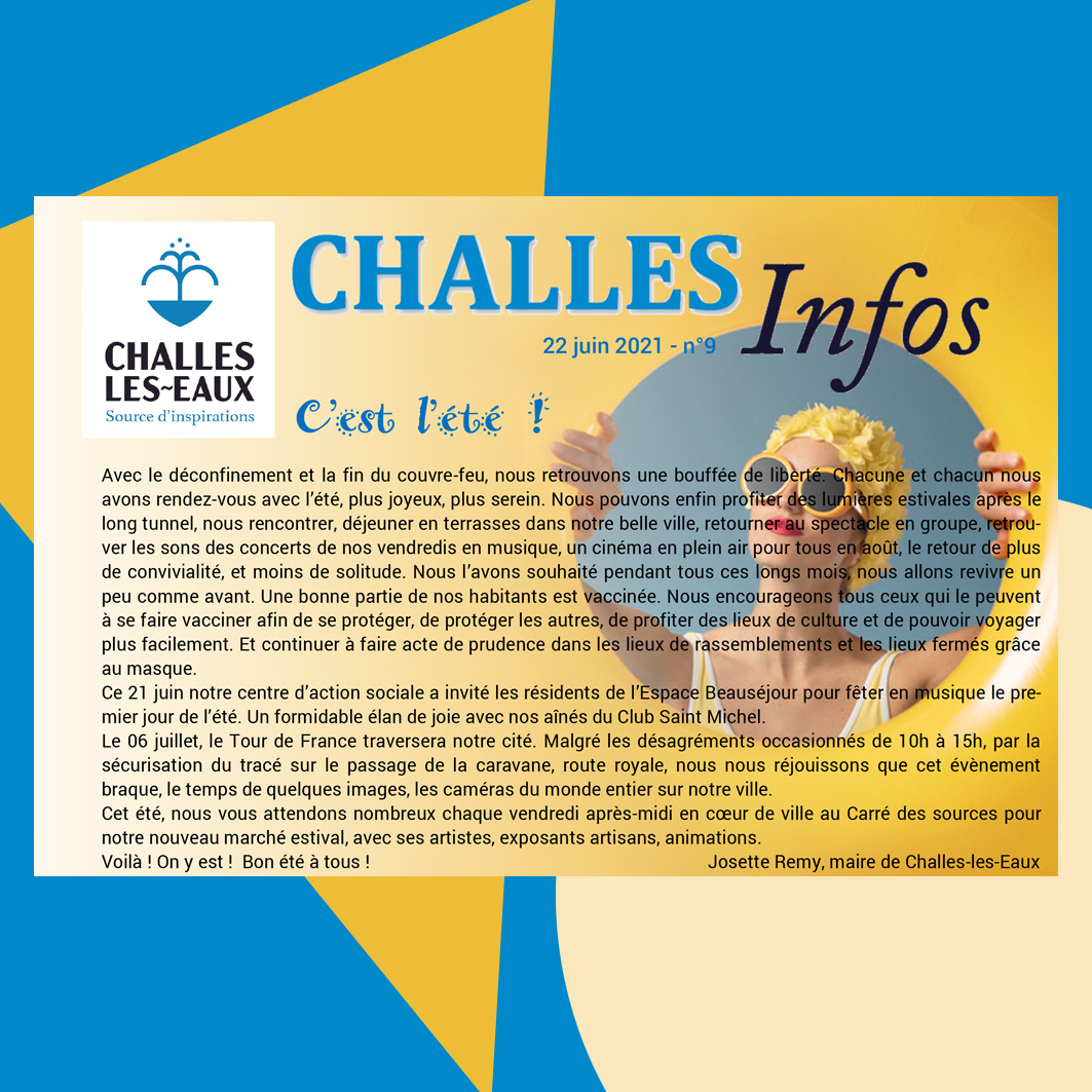 Le CHALLES INFOS n°9 a été distribué